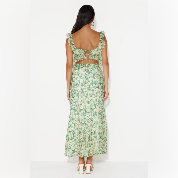 Hello Molly cut out ruffle trim maxi dress nwot - Picture 5 of 6